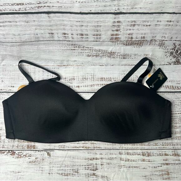 Wacoal 32DD Staying Power Wire Free Strapless Bra Black 854372 NEW - Picture 6 of 11